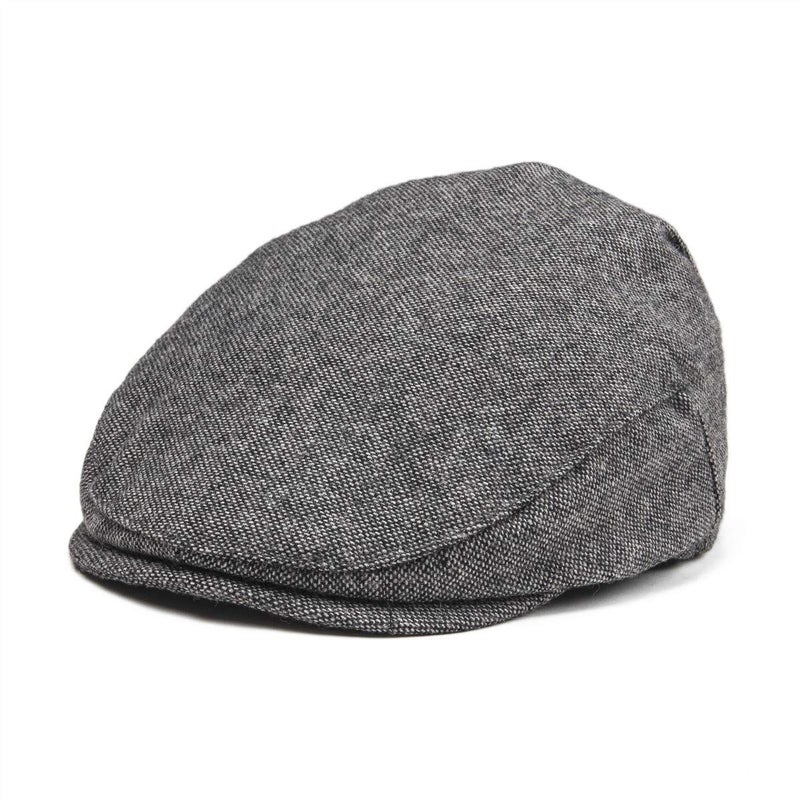 JANGOUL Kids Wool Tweed Newsboy Flat Cap Herringbone Boy Infant Toddler Child Youth Beret Hat (6-8 Years, Style4) - Image 1